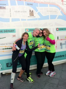 Marie-Christine, Alain, Laura et Sabine à l'Ekiden de Paris